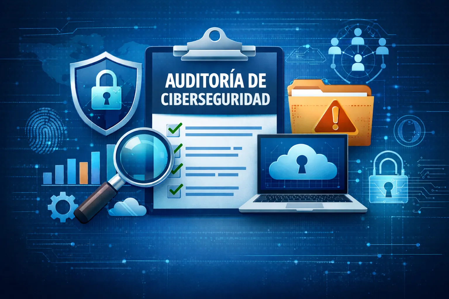 Cybersecurity audit illustration